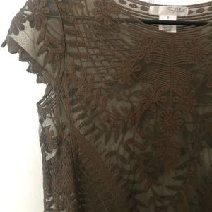 Women’s Small Olive Green Casual Summer Top